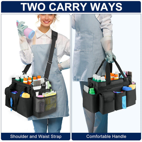 ZIOZERTT caddy cushioned handle with Velcro for easy carrying.
