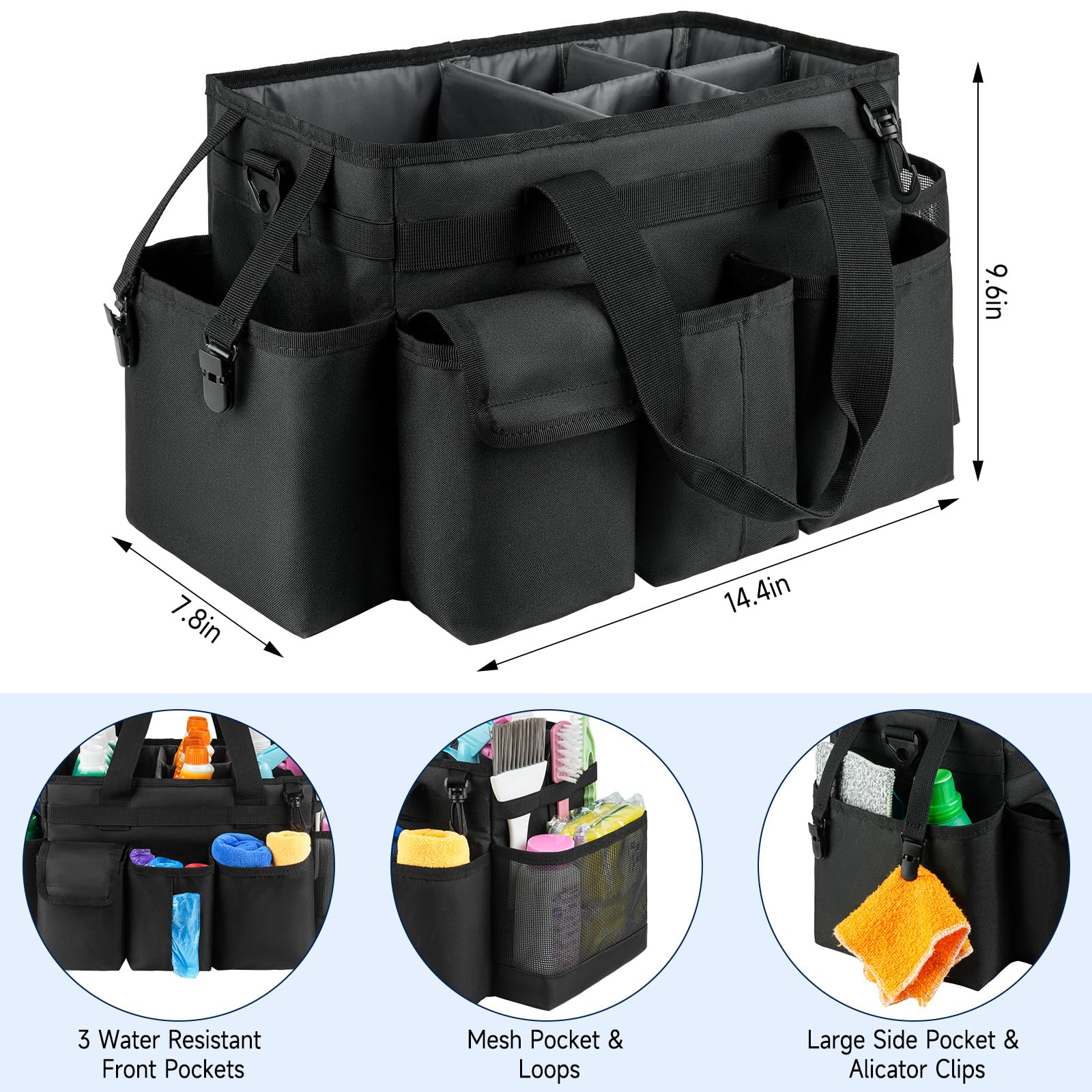 ZIOZERTT caddy with adjustable shoulder strap for comfortable transport.