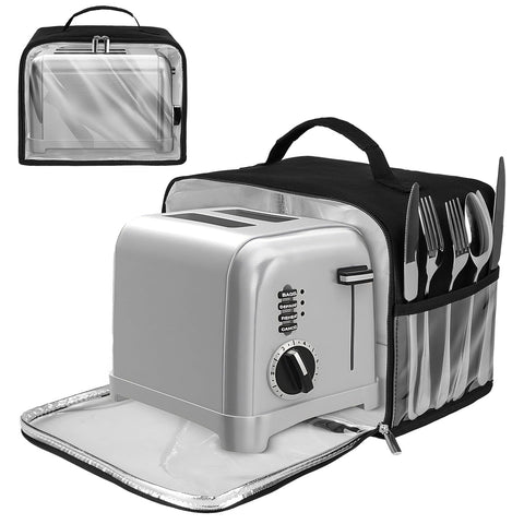 ZIOZERTT toaster cover 2-slice with base on a toaster, full protection from dust