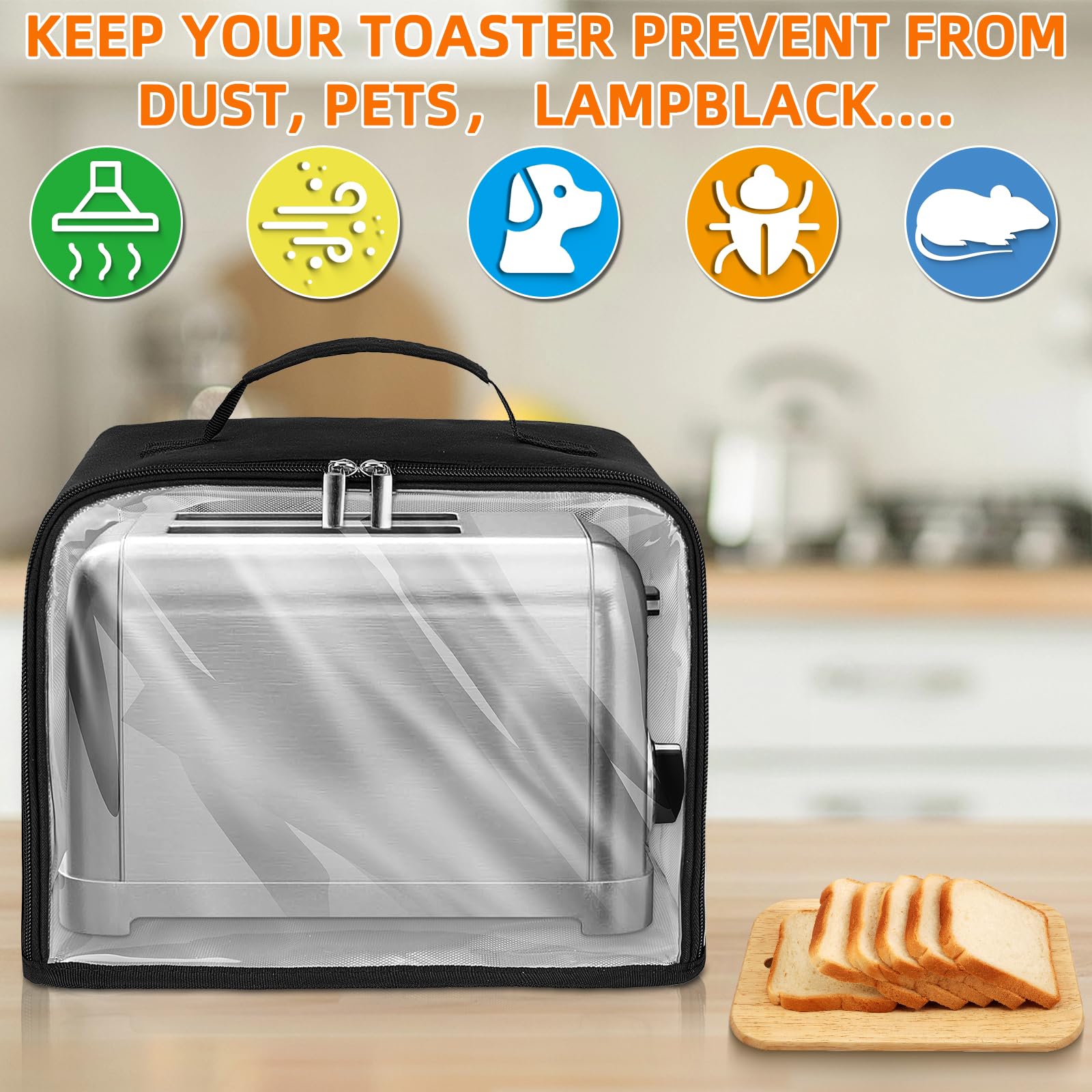 ZIOZERTT cover compatible with BELLA 2-slice toaster models
