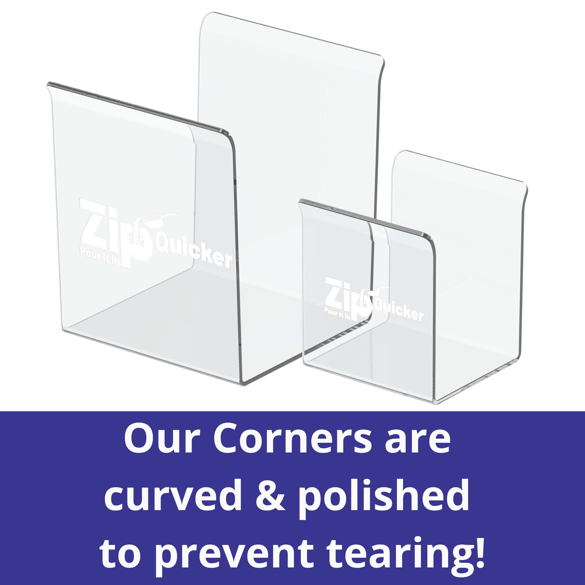 Zip Quicker durable clear plastic construction resists cracking with daily use.