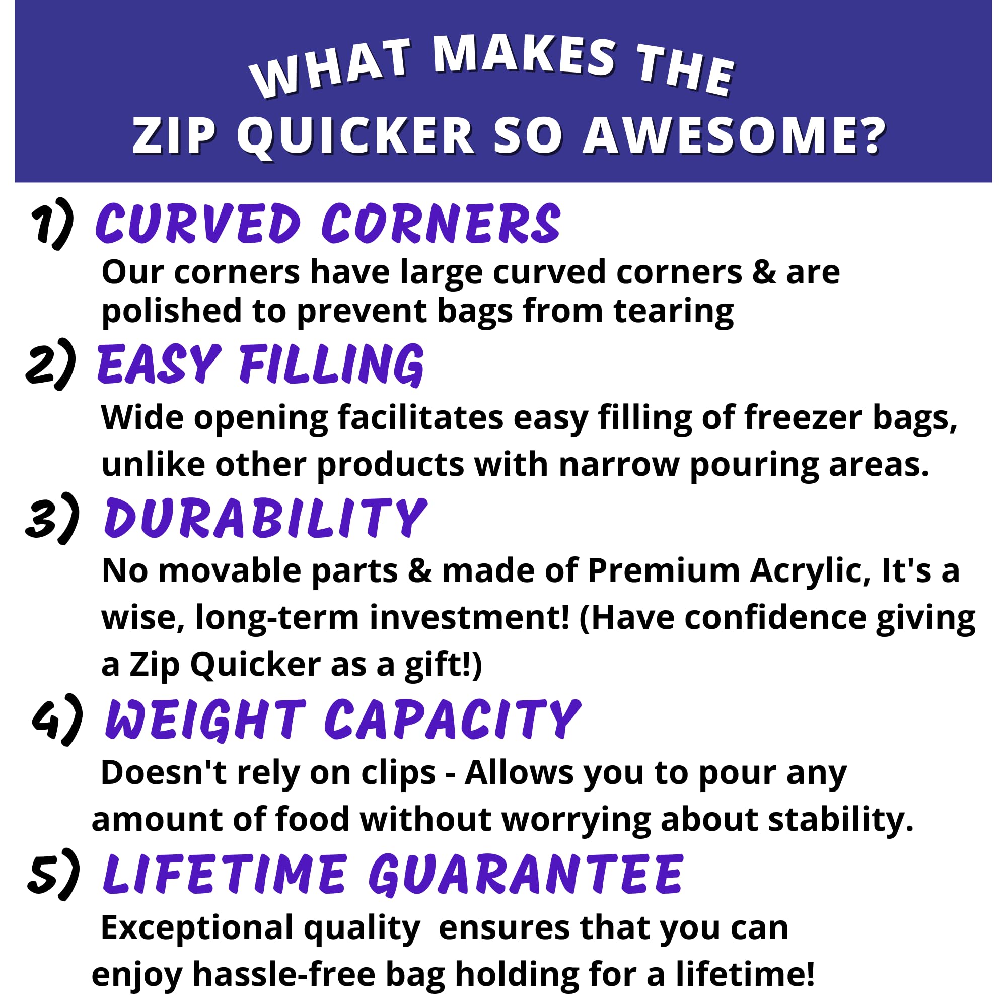 Zip Quicker hands-free pour helps pour leftovers without spills.