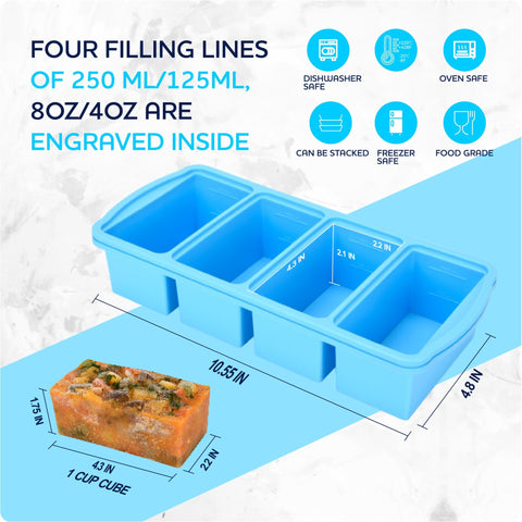 Zip Standing anti-slip handles simplify carrying from freezer to counter.