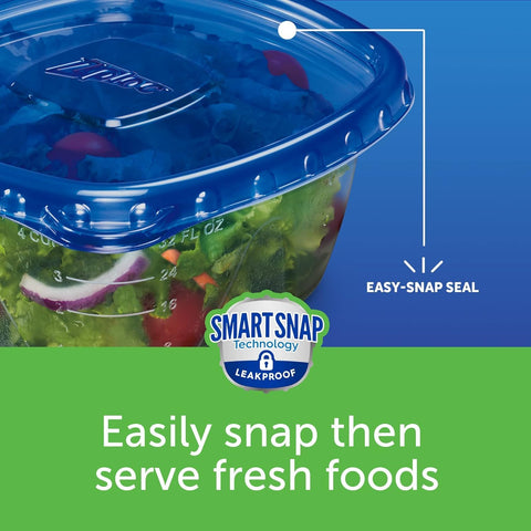 Ziploc reusable recyclable plastic supports sustainable storage habits.