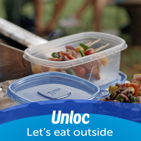 Ziploc smart snap lids secure freshness for easy on-the-go meals.