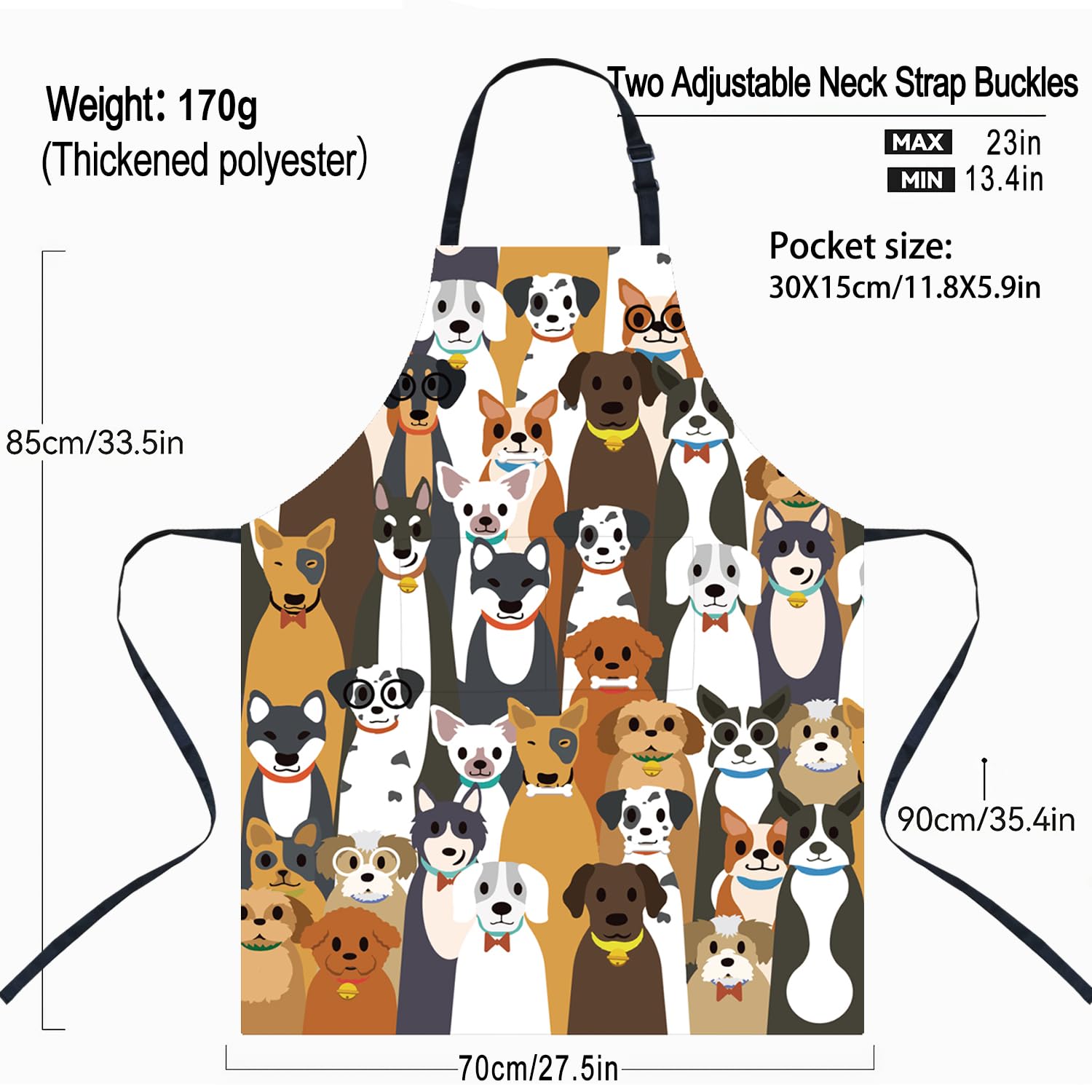 ZiQilin apron with two pockets keeps gadgets within reach.