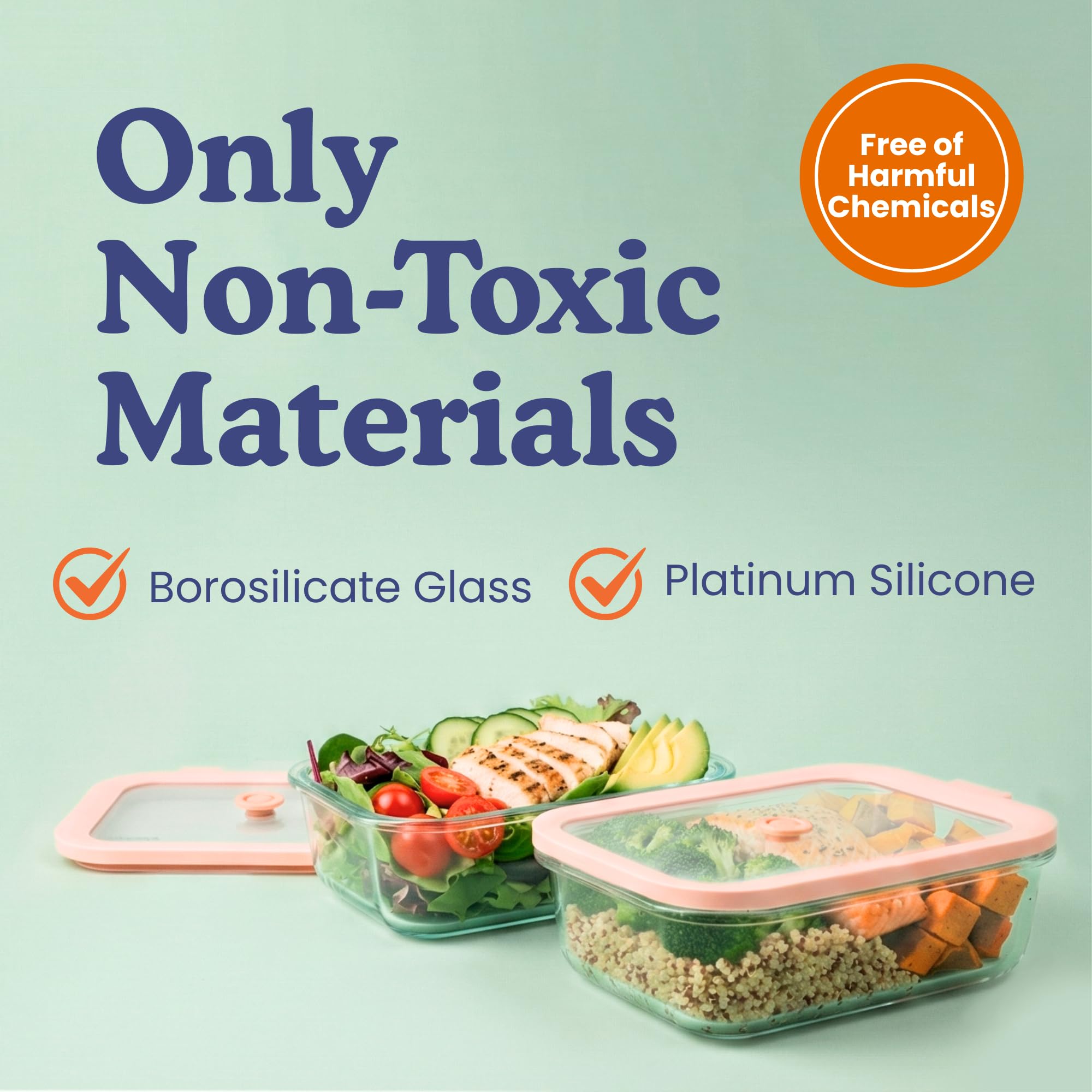 Ziruma airtight glass lid creates a secure seal to keep flavors fresh