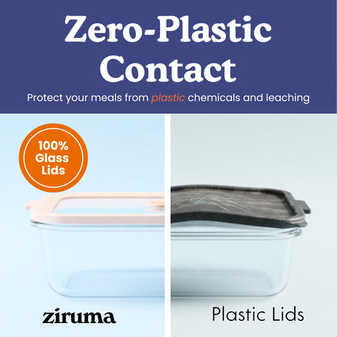 Ziruma glass containers 35oz versatile storage for leftovers