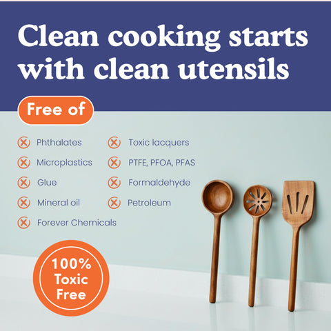 Ziruma non-toxic utensils slotted spoon draining liquids while cooking