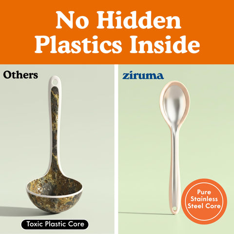 Ziruma silicone utensils with stainless steel core for safe, long-lasting kitchen use
