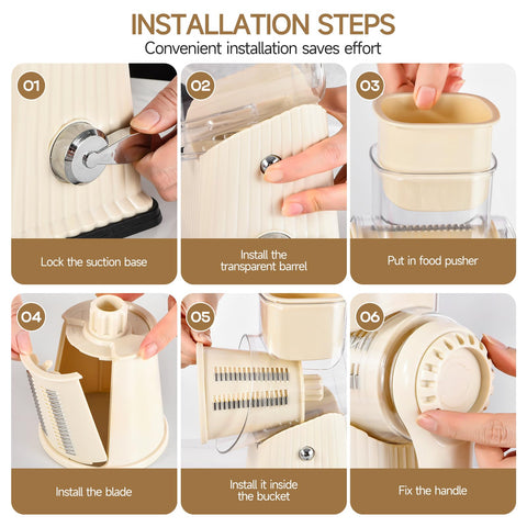 Drum and blade assembly for Ziweaye grater quick changes
