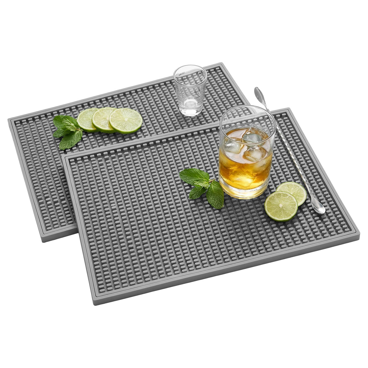 ZJWZLG Bar Mat on a clean countertop keeping tools organized and moisture managed.