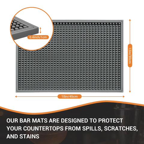 ZJWZLG Bar Mat with oval groove airflow design aiding fast drying.