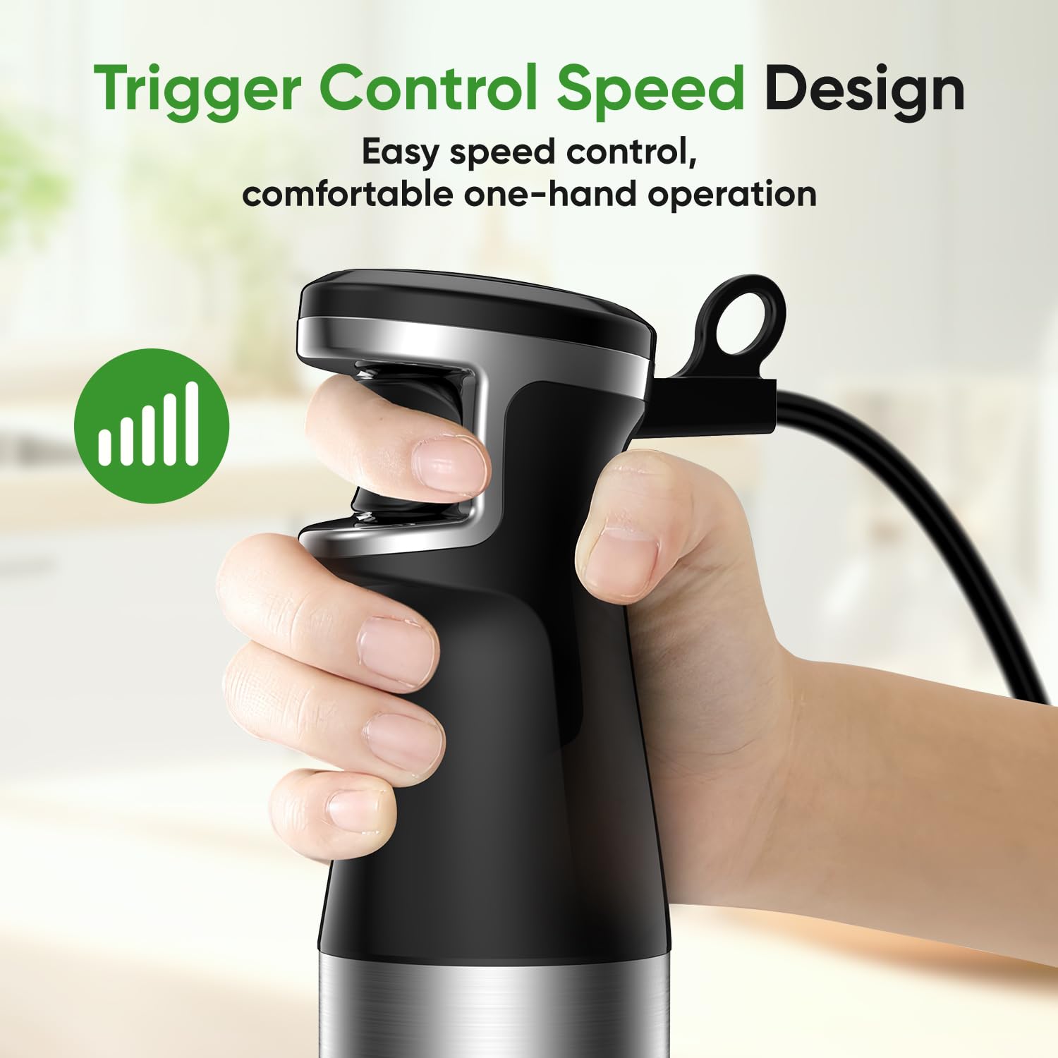 ZKBHOME one-hand trigger speed control for precise blending