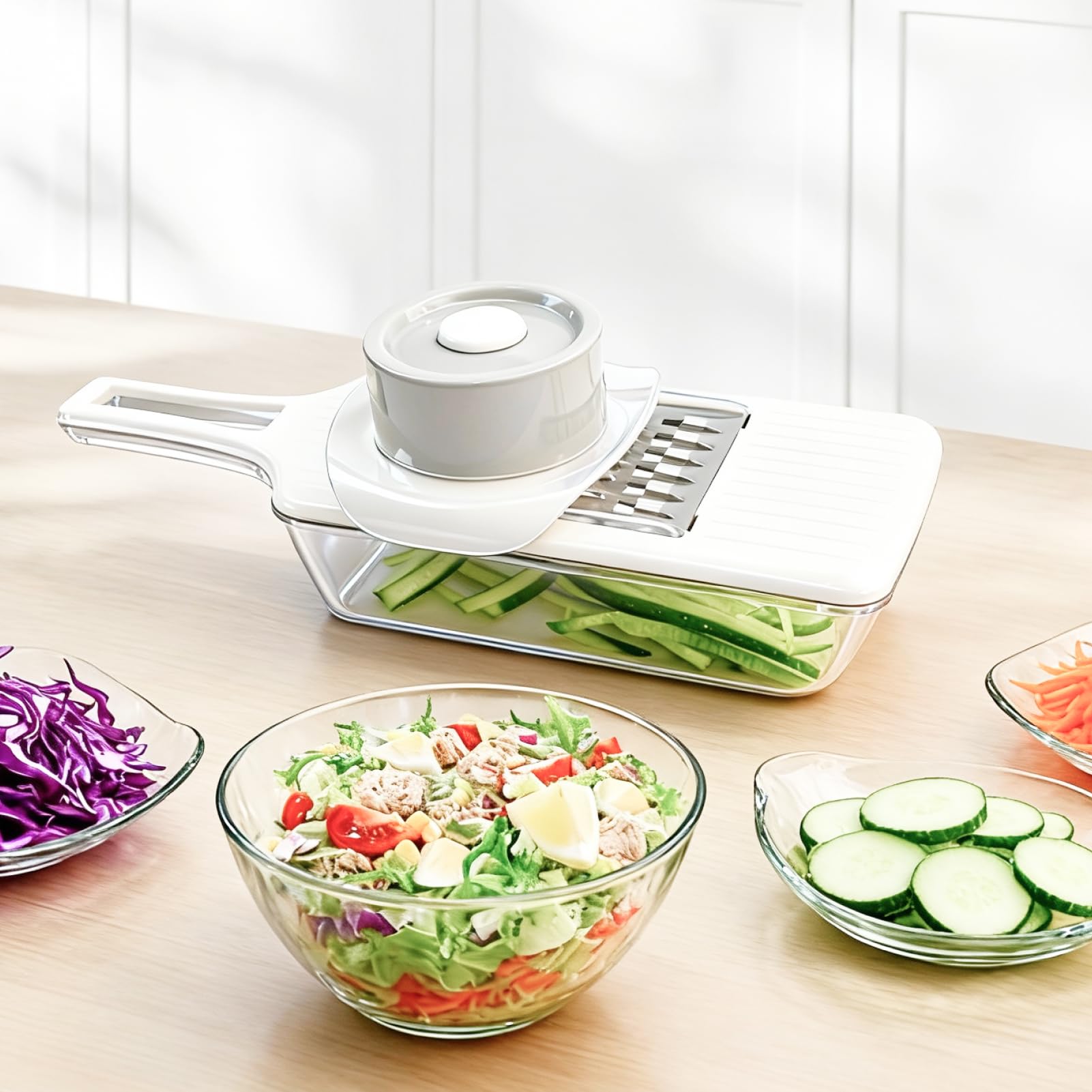 ZKIRON Mandoline Slicer easy-clean design cleans fast after use