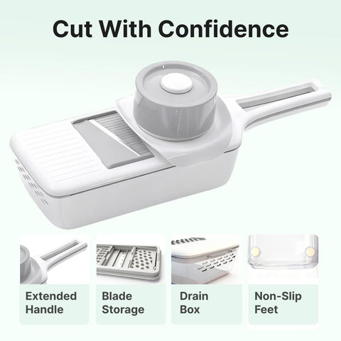 ZKIRON Mandoline Slicer non-slip base keeps slicing steady