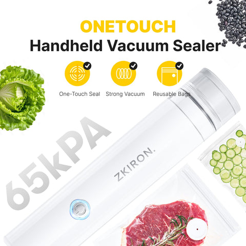 ZKIRON OneTouch detachable suction head for moisture visibility during sealing.