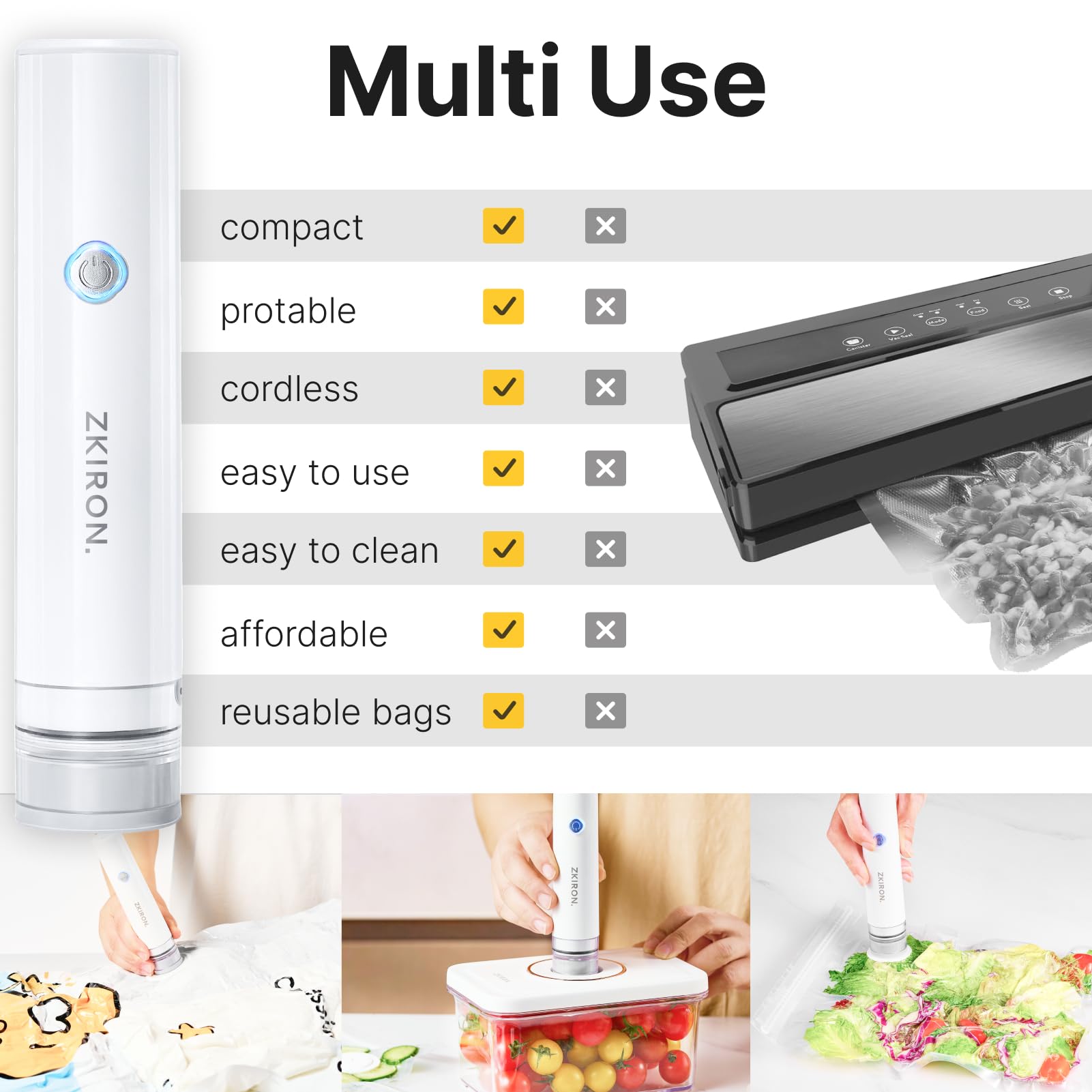 ZKIRON OneTouch meal prep setup in action for faster weeknights.