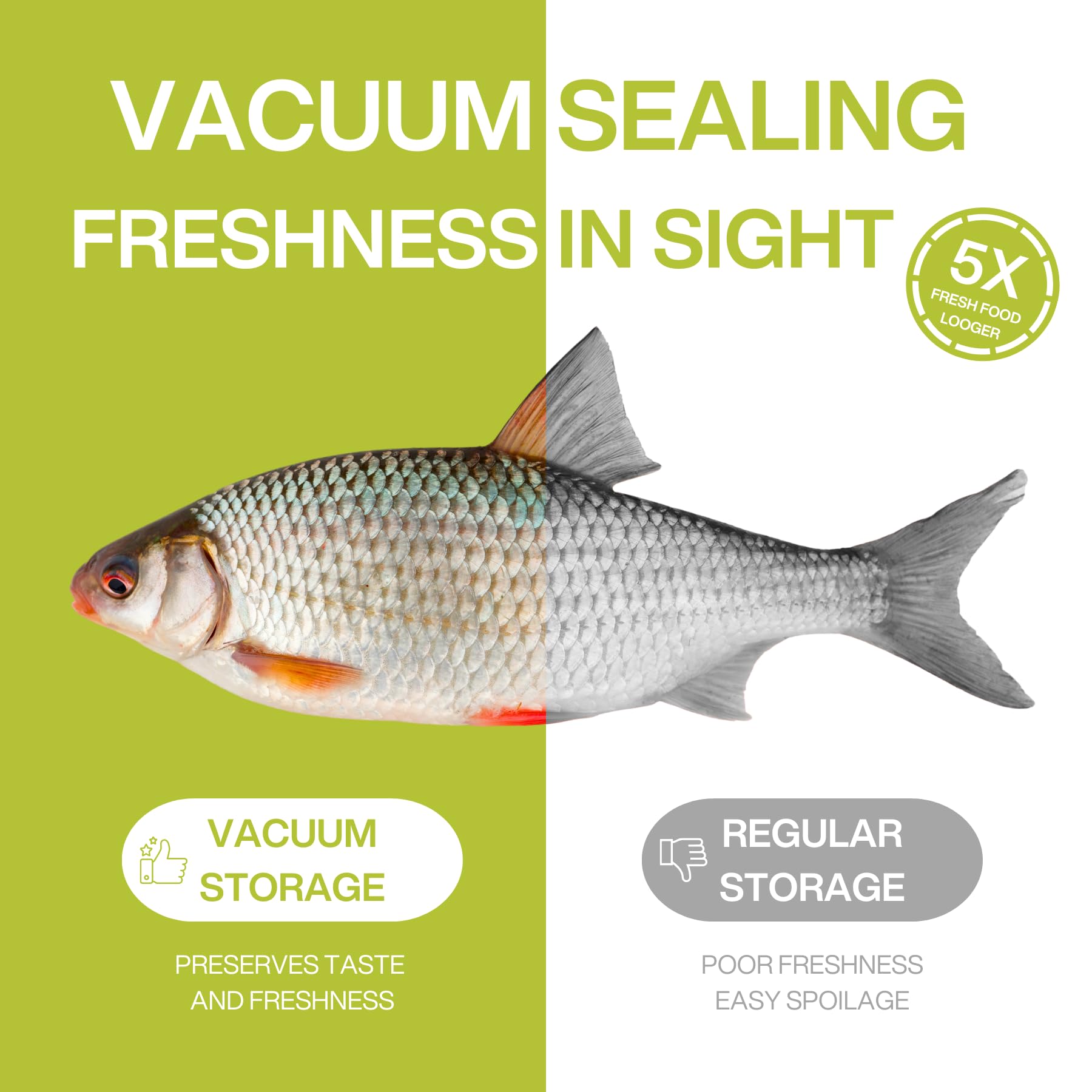 ZKIRON OneTouch suction strength test highlights strong air removal in seconds for groceries