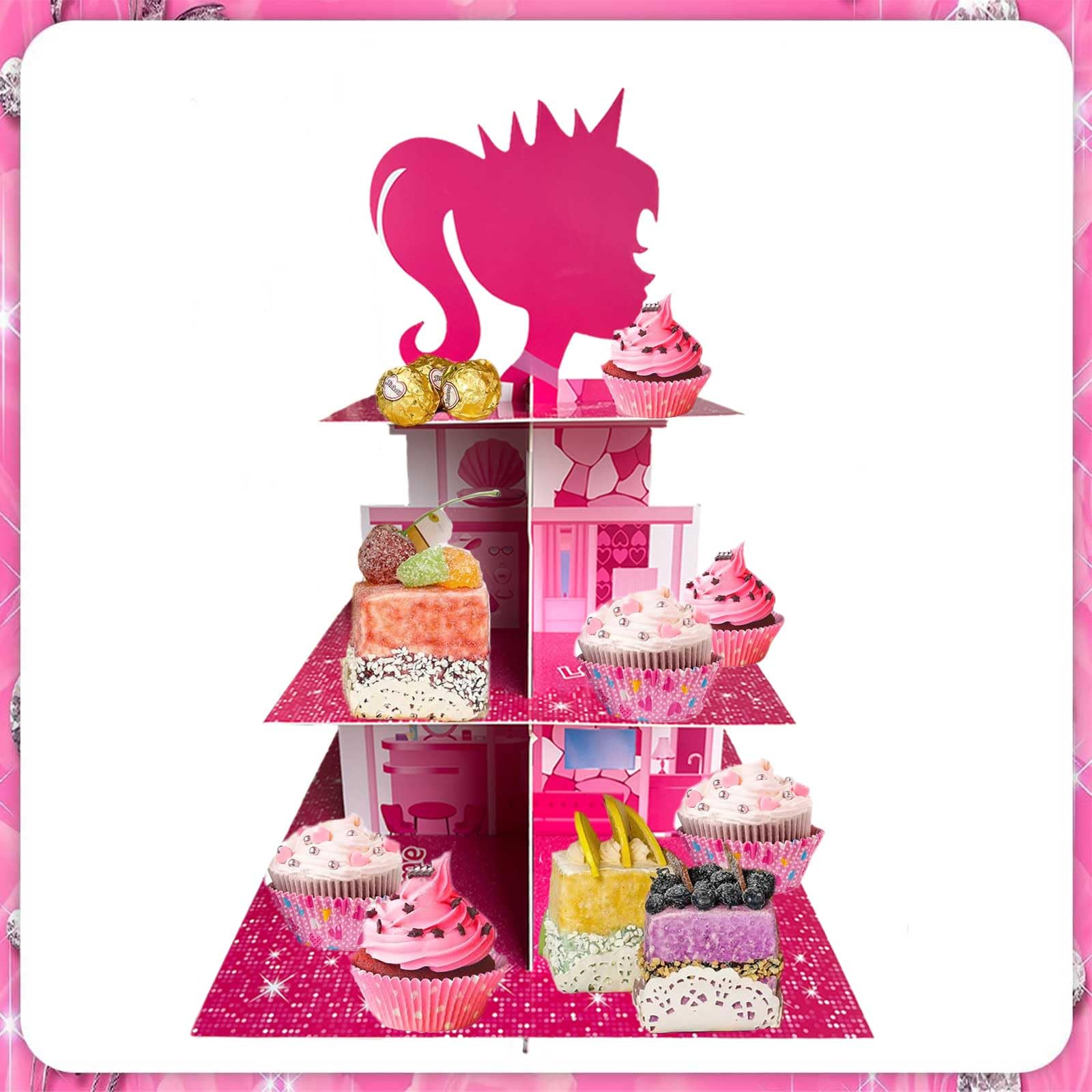 Zliisang 17-inch tall stand creates a dramatic dessert table focal point.