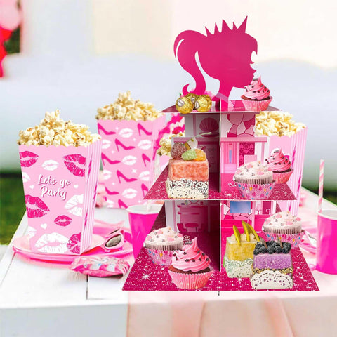 Zliisang 11-8 inch diameter trays hold cupcakes with balanced arrangement.