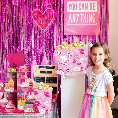 Zliisang pink theme party decor stand adds charm for baby showers.