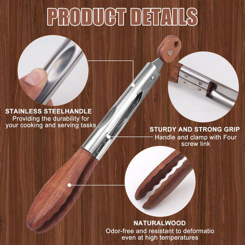 ZLMXXT wood tong with stainless steel reinforcement for durability