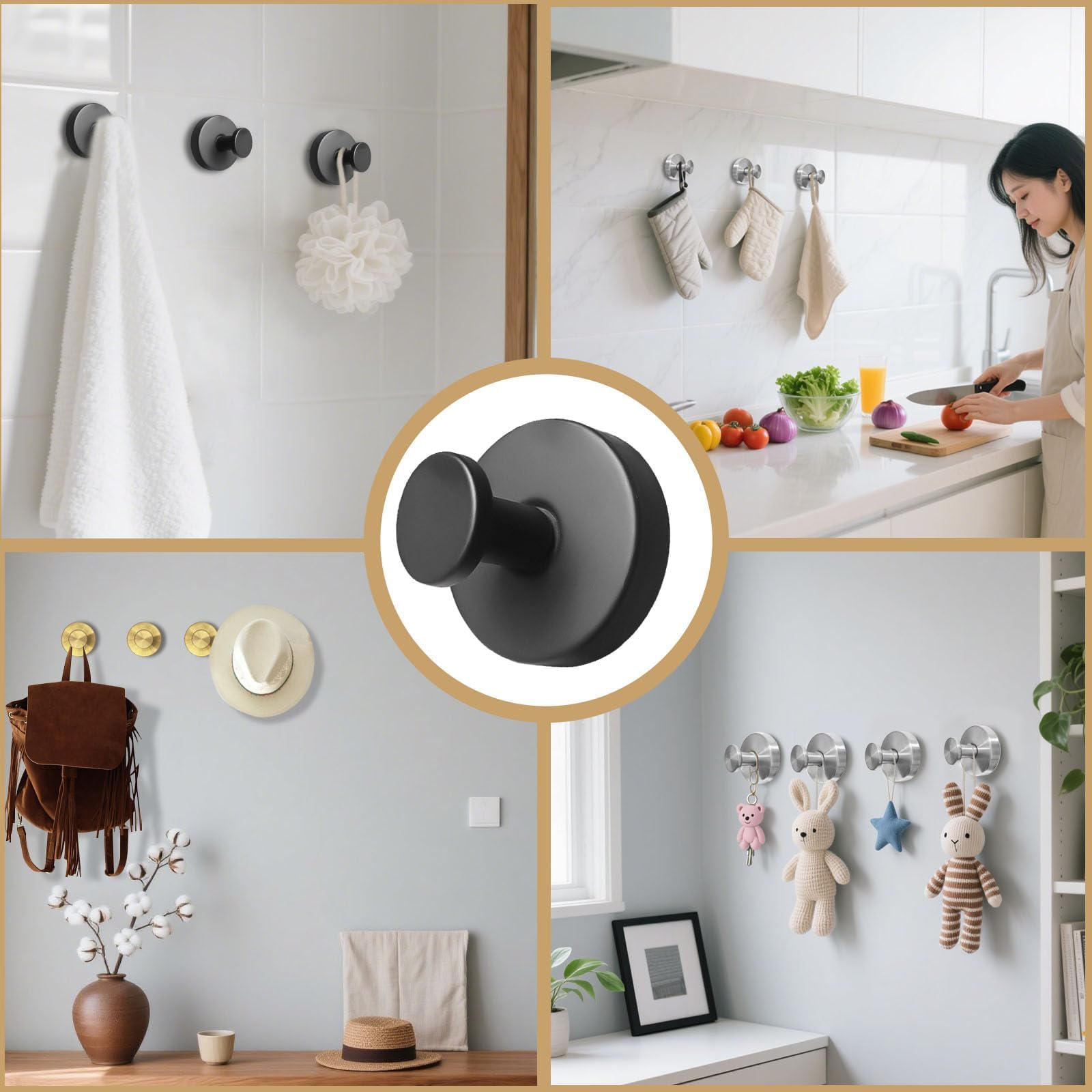 Zloeoa suction cup hook attached to glass surface, easy removal
