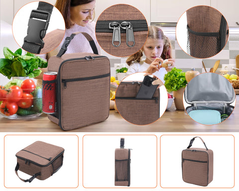 ZM-YOUTOO insulated lunch bag keeps meals fresh outdoors