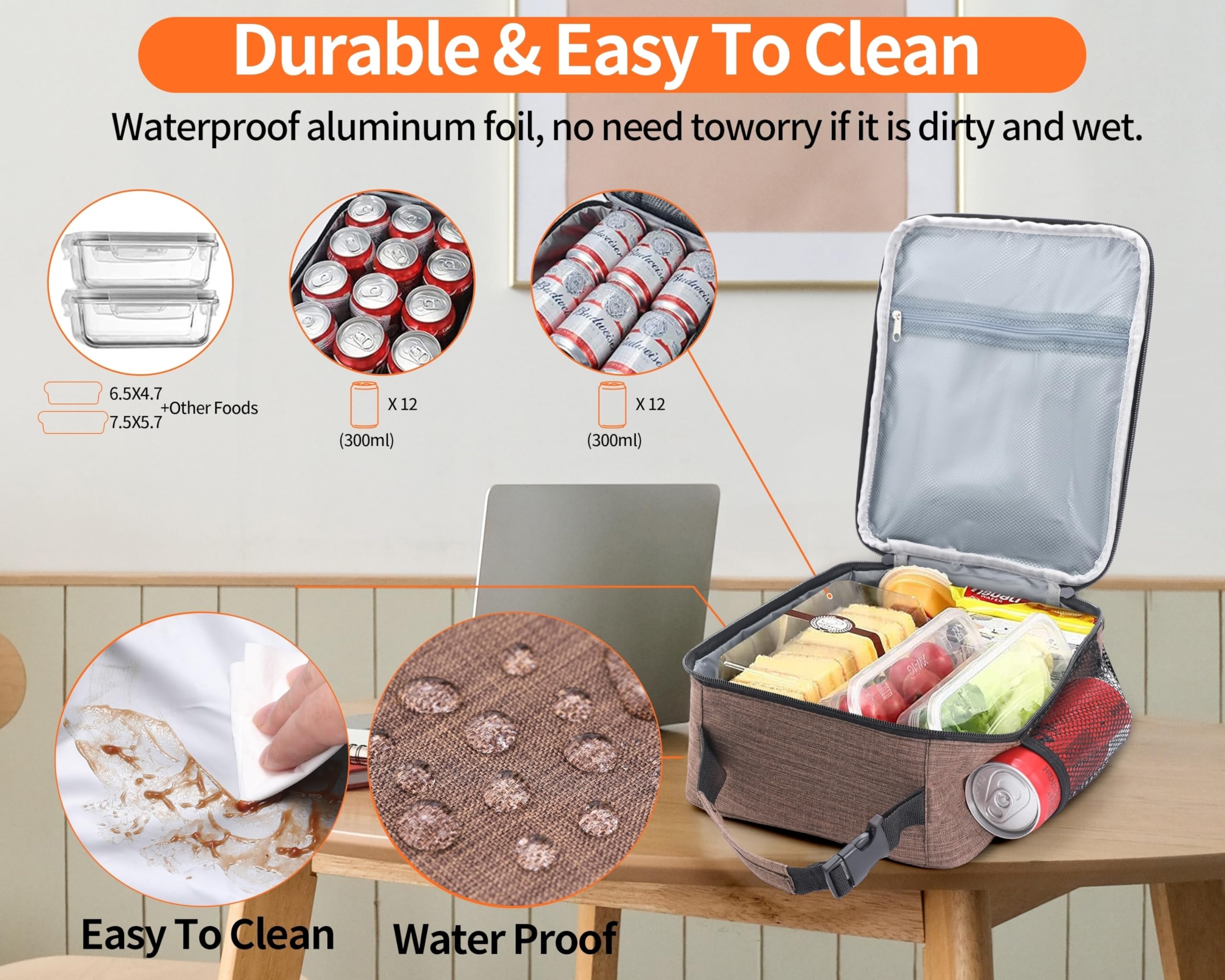 ZM-YOUTOO versatile lunch bag for office and outdoor picnics