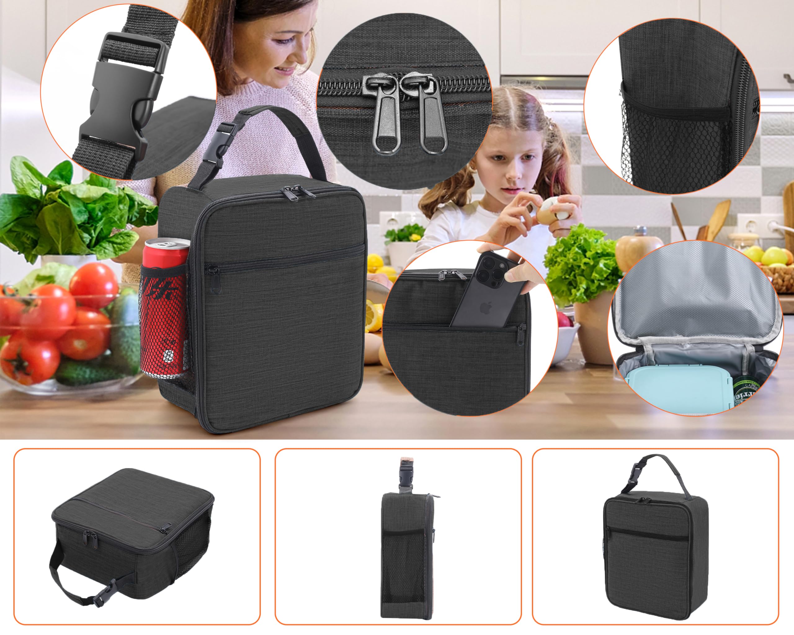 ZM-YOUTOO reusable lunch box helps organize meals on the go.