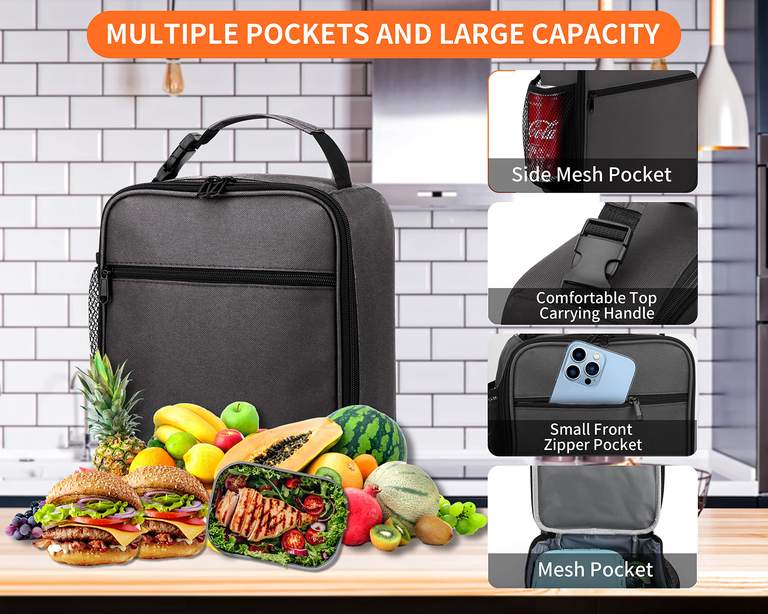 ZM-YOUTOO insulated interior keeps meals cool during commutes.