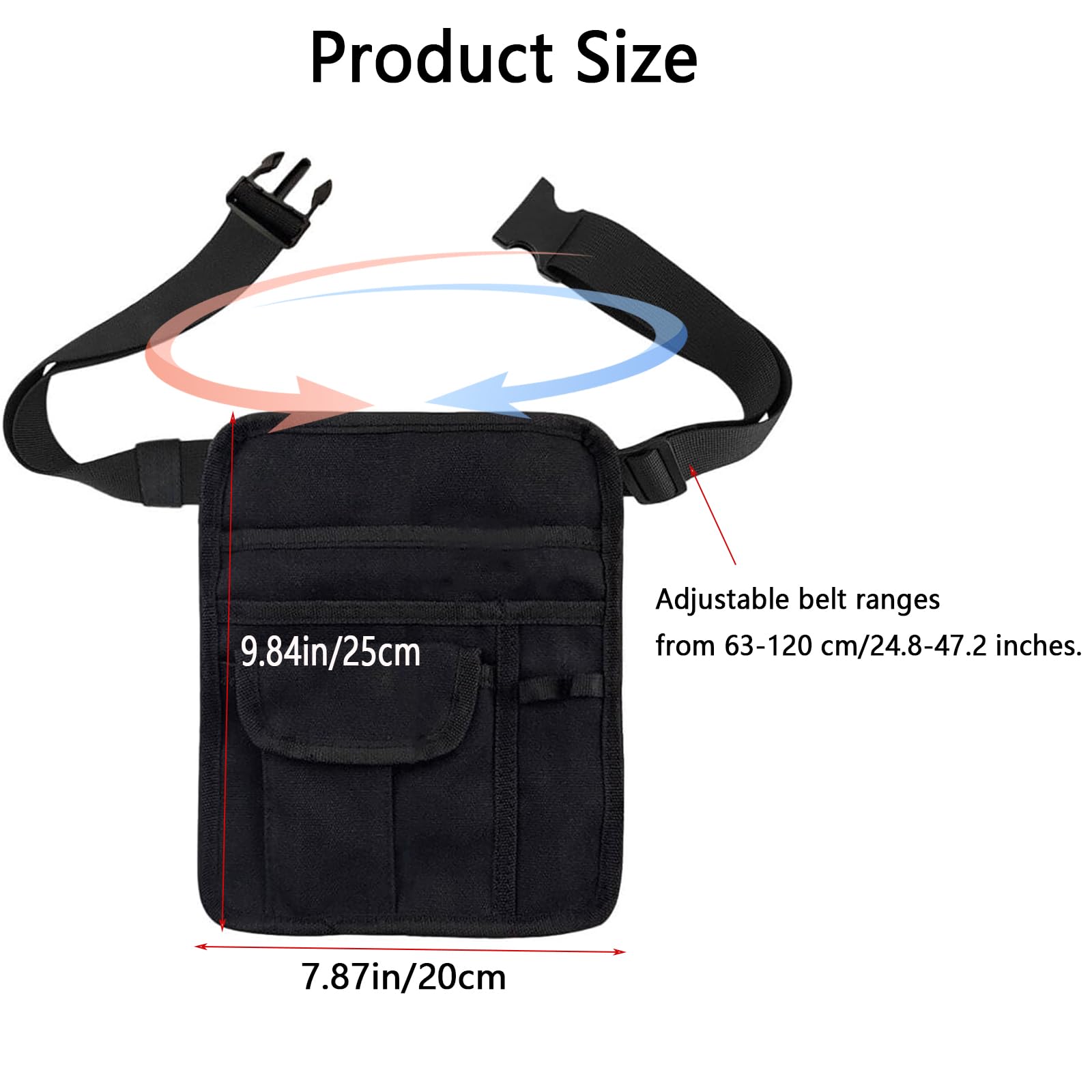ZMD server apron four-pocket design helps organize pens, phone, and checks quickly