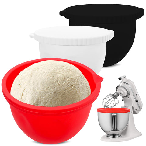 ZMJY silicone liner in KitchenAid bowl for tidy mixing