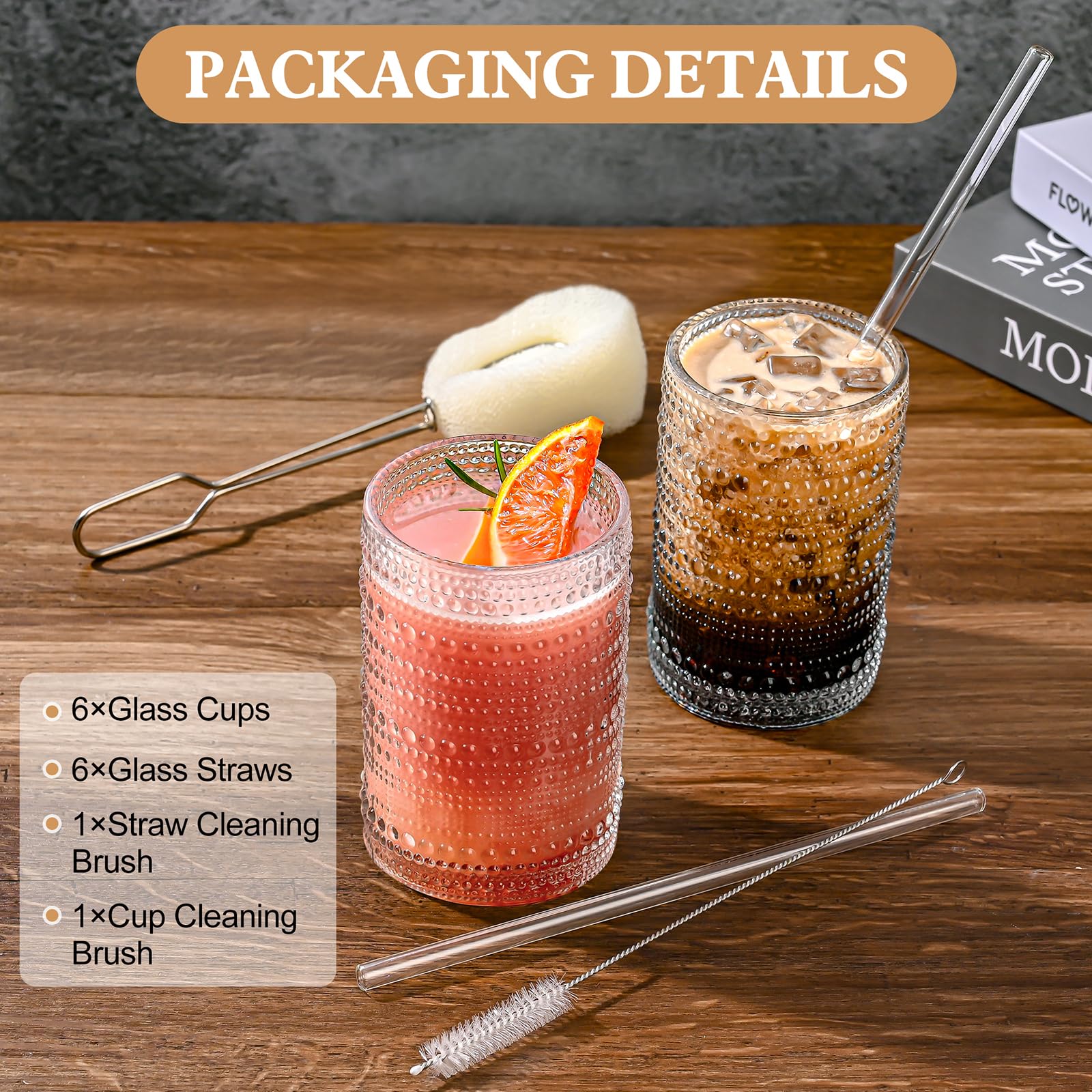 ZMOWIPDL cleaning brushes bundle for quick care of glassware