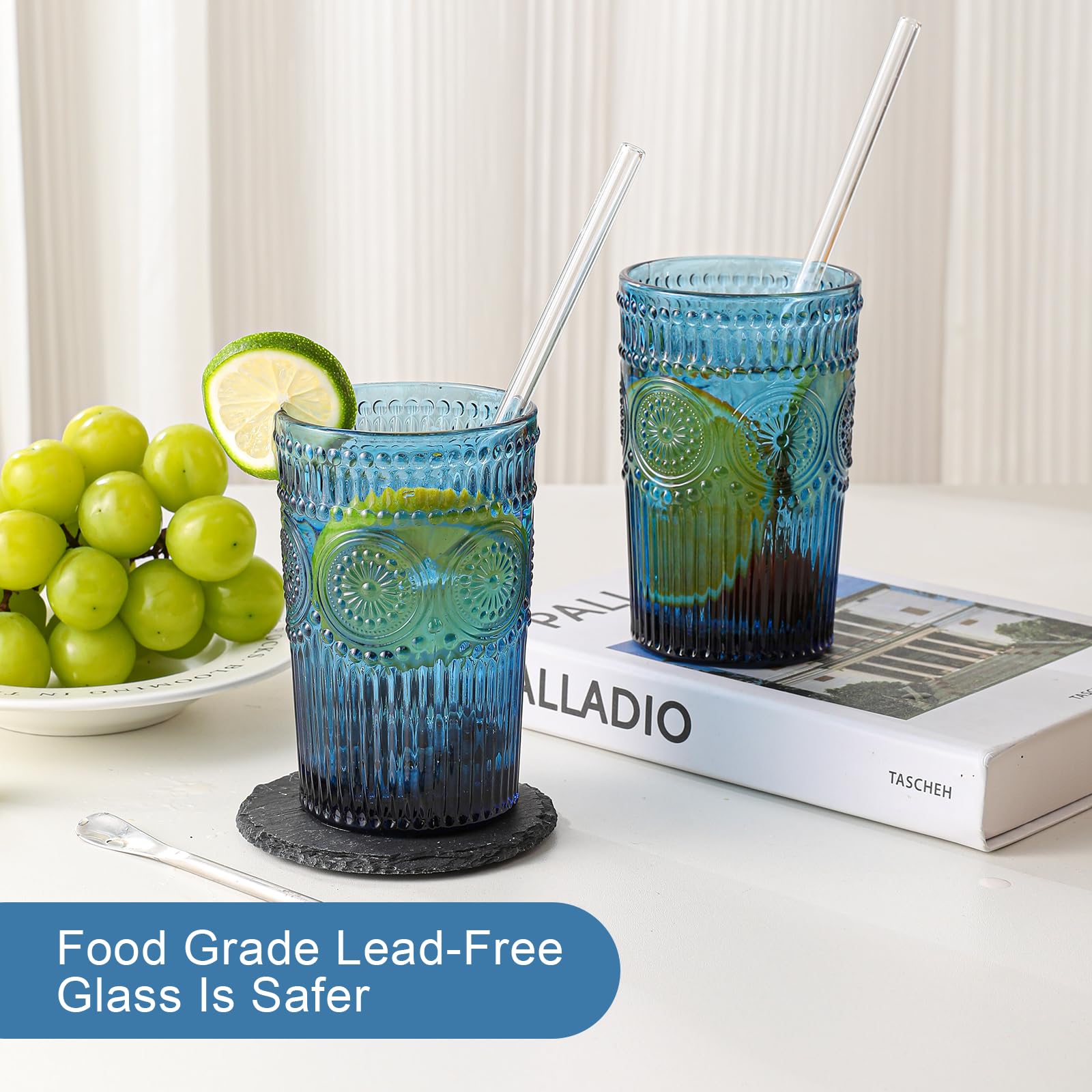Embossed texture improves grip while adding vintage style to each pour