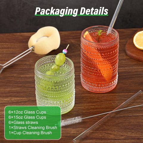 ZMOWIPDL embossed beaded glass design enhances grip and retro look
