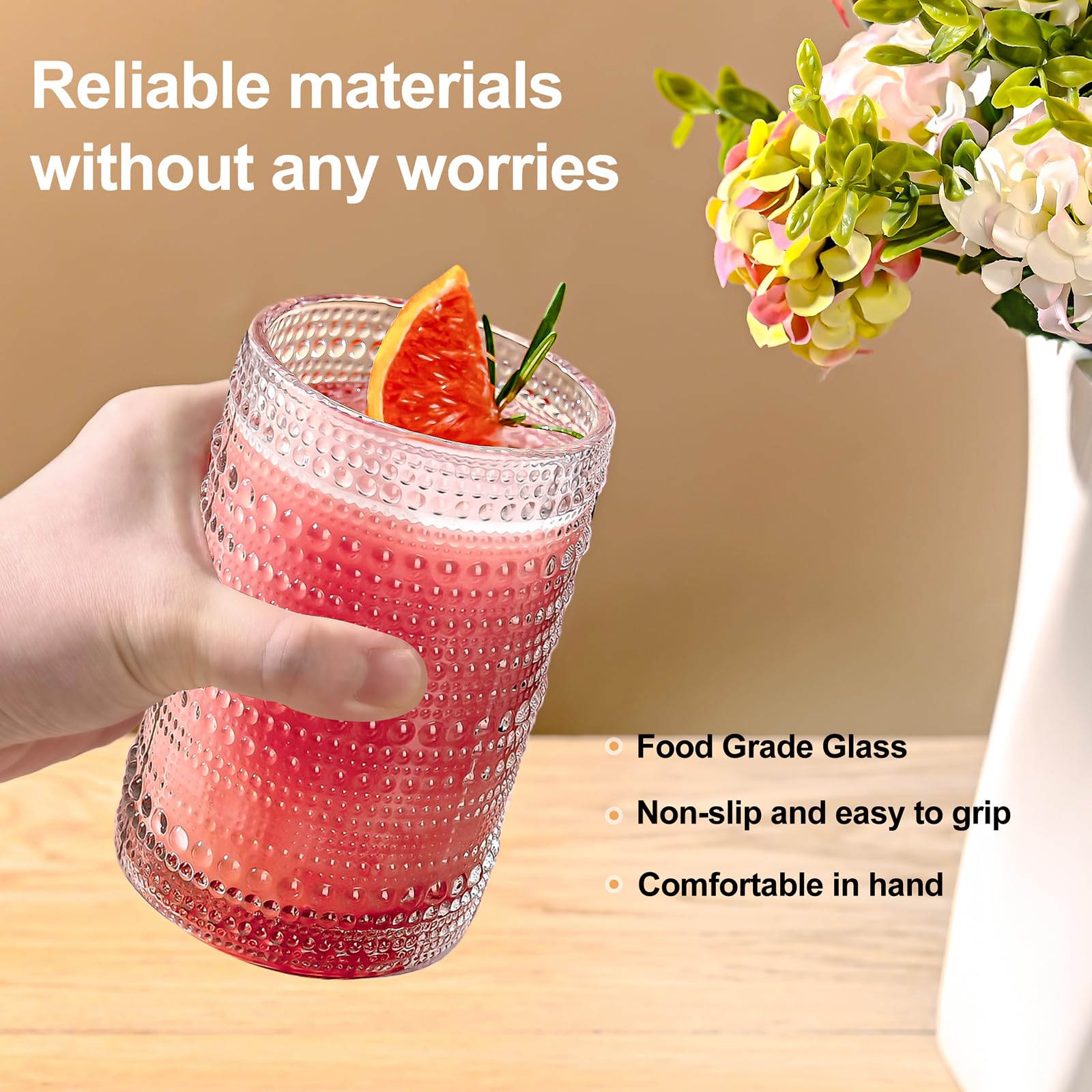 ZMOWIPDL included glass straws for eco-friendly sipping
