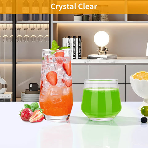ZMOWIPDL glass with heavy base, stable on any surface during pours.