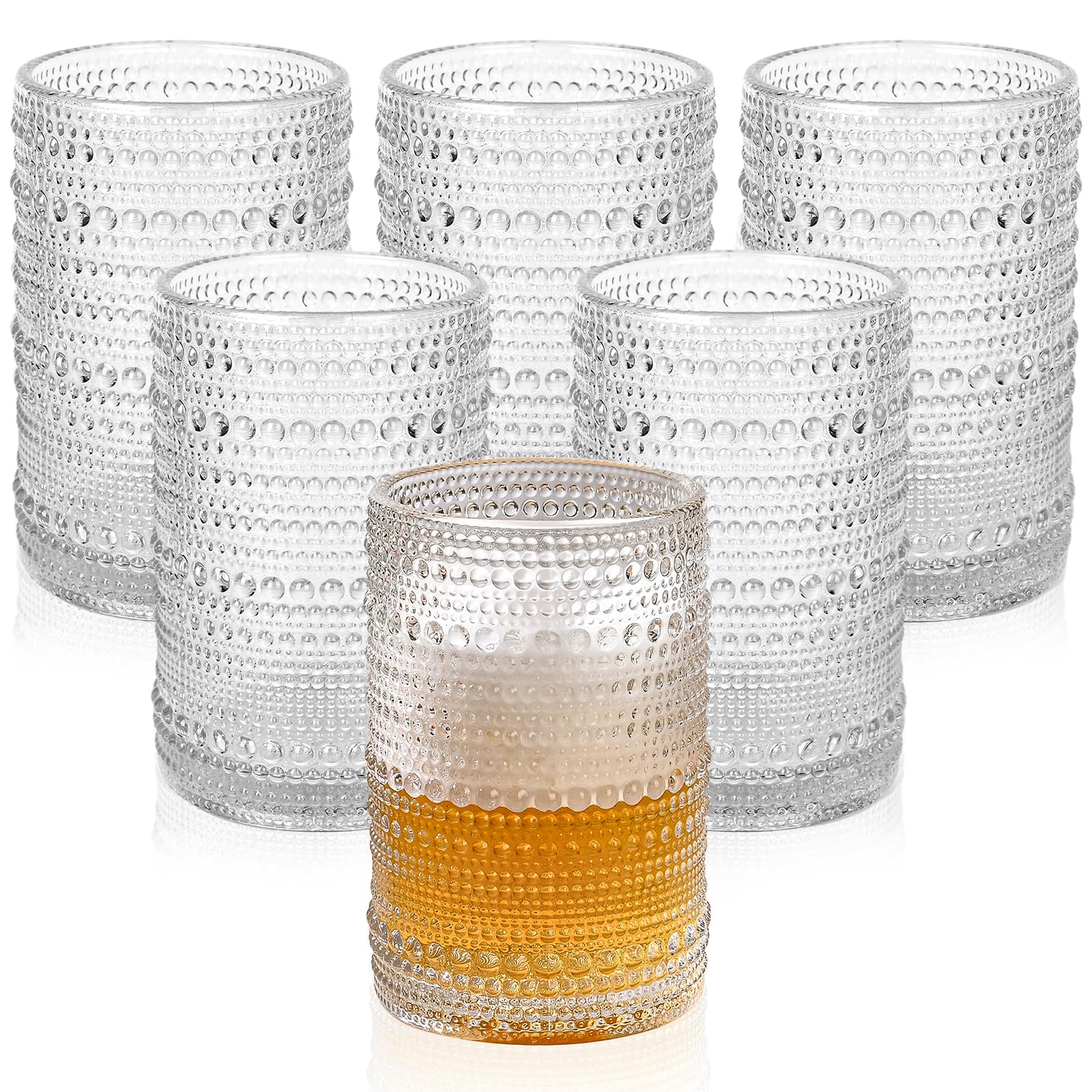 ZMOWIPDL vintage hobnail glasses set for elegant everyday drinking
