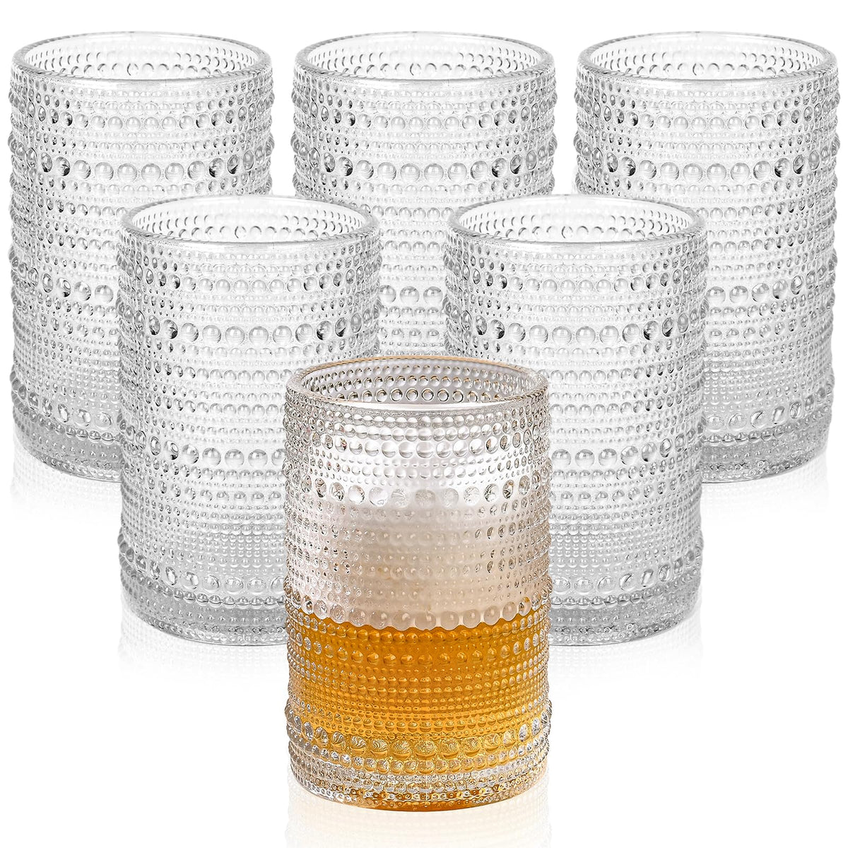 ZMOWIPDL vintage hobnail glasses set for elegant everyday drinking
