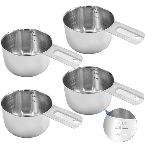 Zmpkhba 4-pack measuring cups with 240 ml capacity for accurate dry measurements