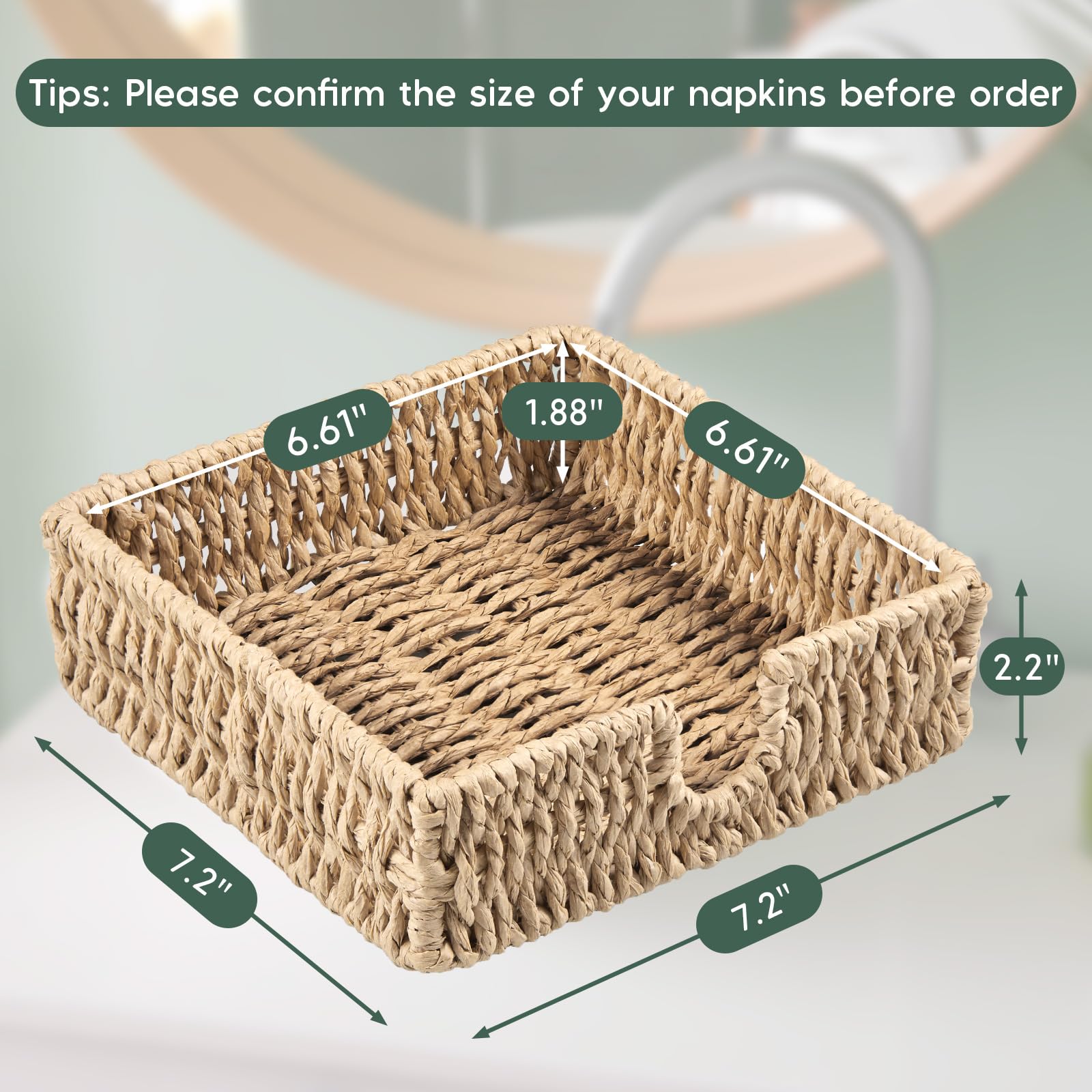 ZMZKKLL napkin holder side opening enables easy one-napkin access.