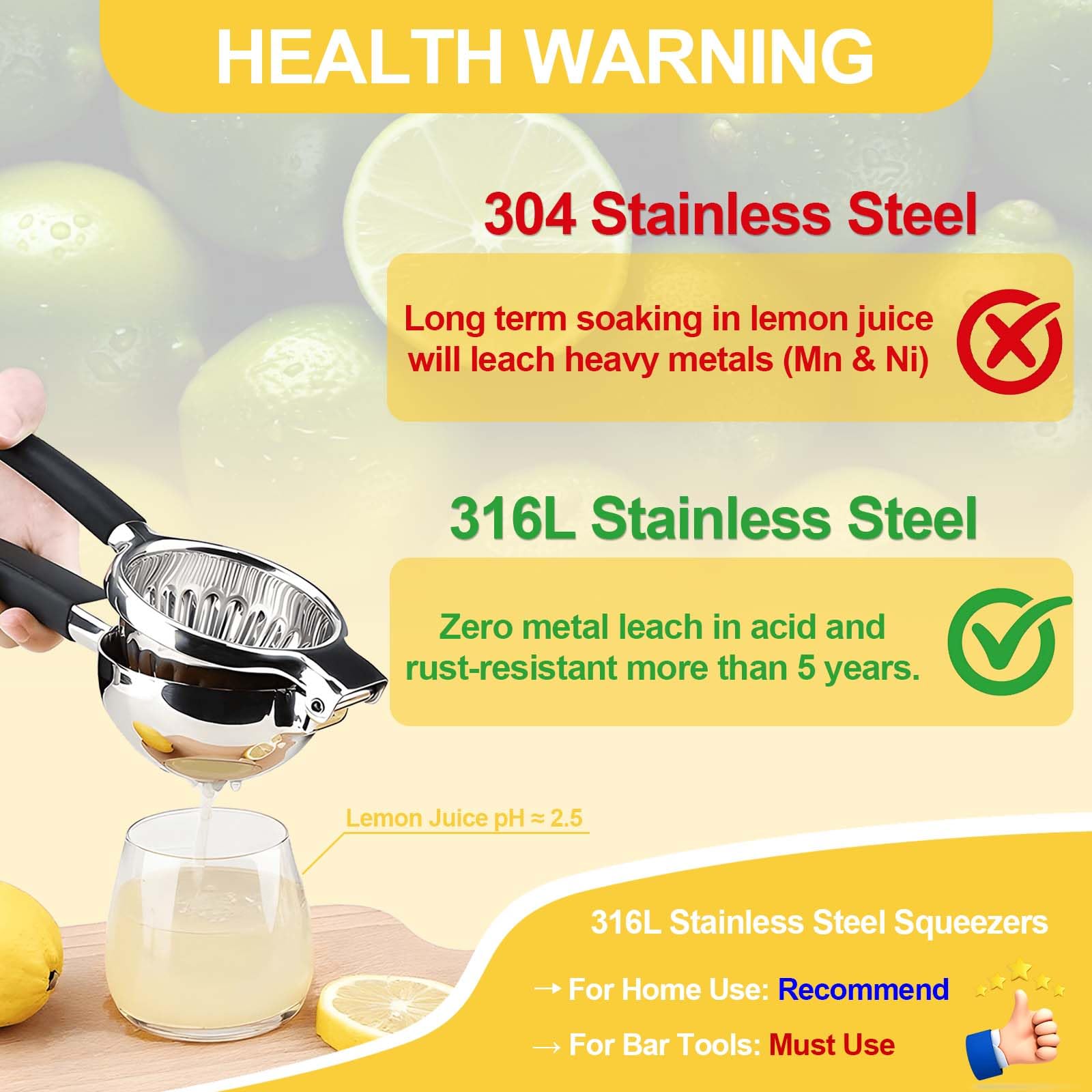 ZNCZHZN lemon press with seed-free chamber and precise holes for clean juice