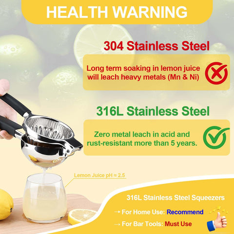 ZNCZHZN lemon press with seed-free chamber and precise holes for clean juice