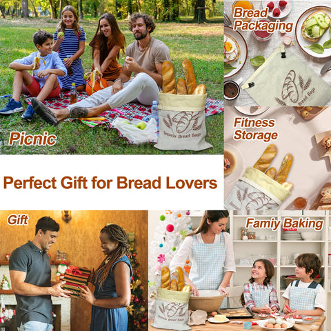 Zndsui linen-cotton bag keeps freshly baked bread protected.