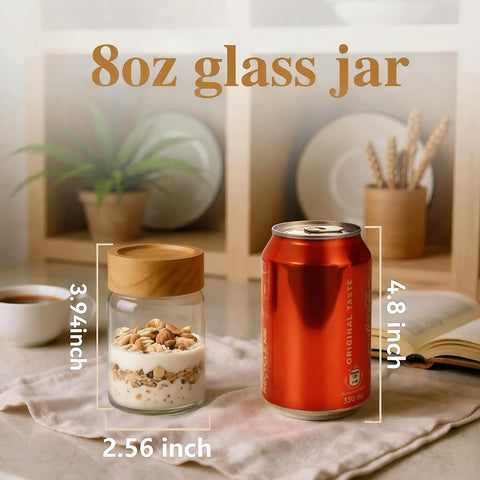 Zoaiirte overnight oats parfait jar for quick meals.
