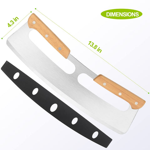 ZOCY pizza knife with protective cover keeps fingers safe during storage.