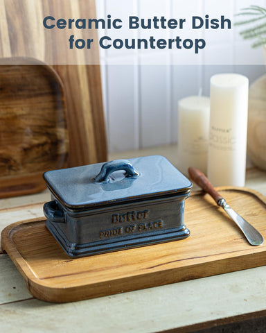 Zoeeker porcelain lid protects butter from dust while staying cool.