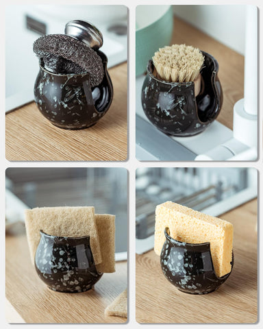 Zoeeker ceramic sponge tray helps keep counters neat and clean